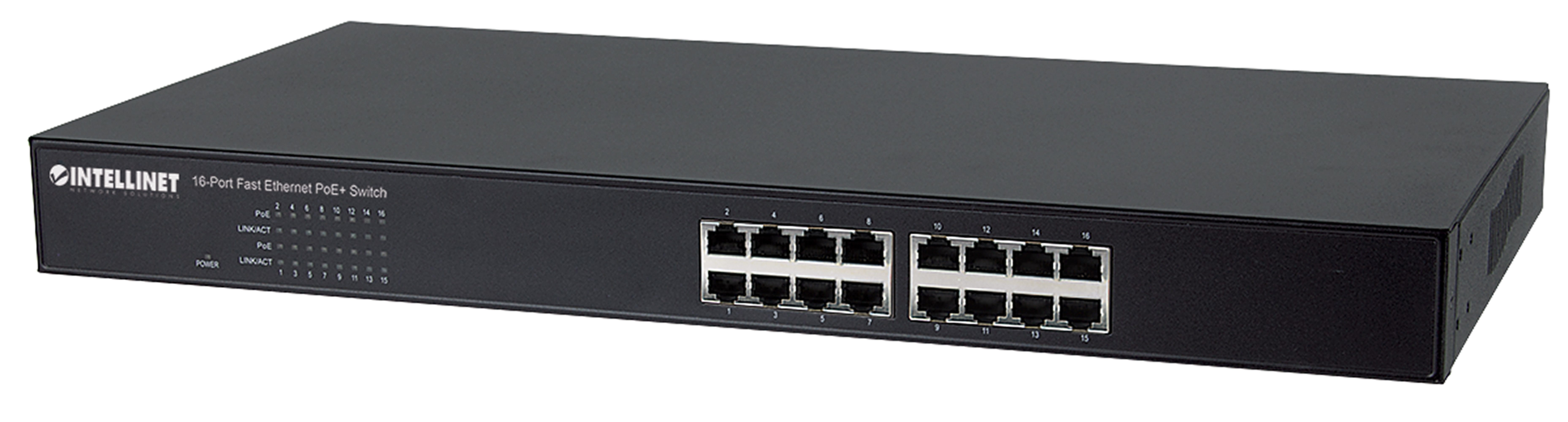 Switch Poe De 16 Ptos Fast Ethernet Intellinet 19"" Montaje Rack 560849