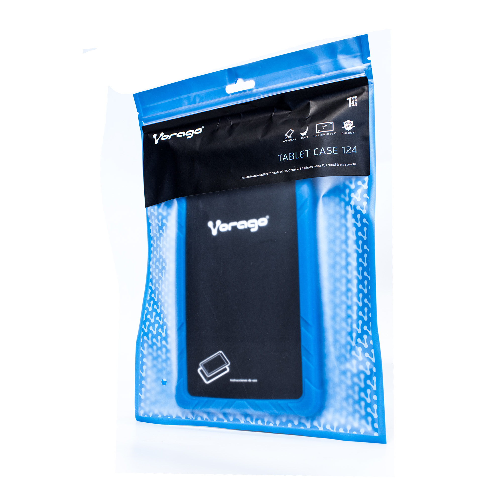 Funda Silicon 7" Tablet Vorago Tc-124 Azul