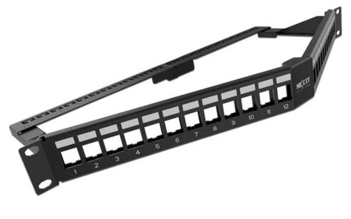 Patch Panel Nexxt Solutions Modular Blindado Para Rack Angulado 24X Puertos Rack 1 U Aw192Nxt12