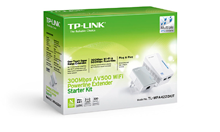 Powerline Tp-Link 300Mbps Wireless Av500 Extender Tl-Wpa4220Kit
