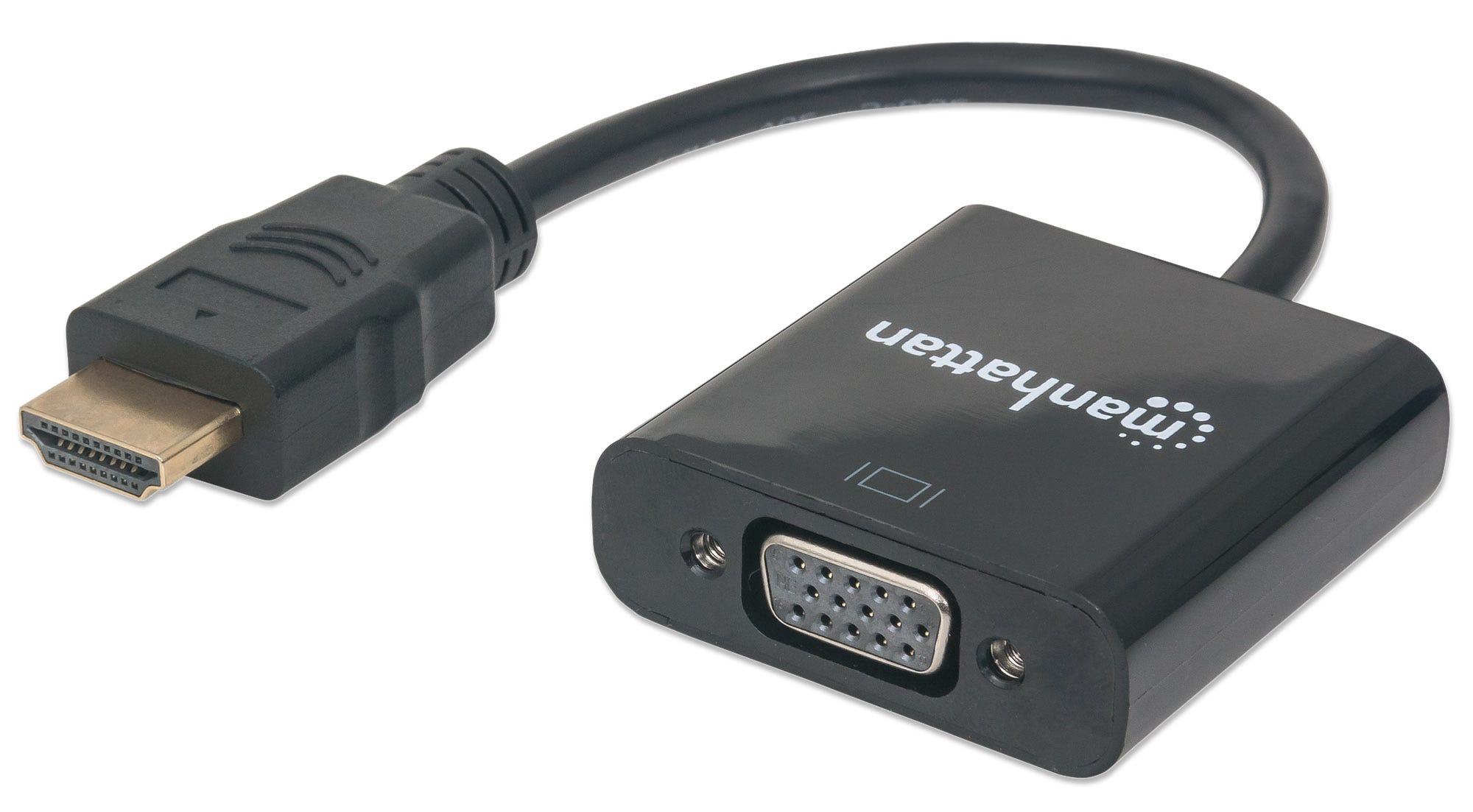 Convertidor Manhattan Hdmi A Vga Negro Bolsa 151467
