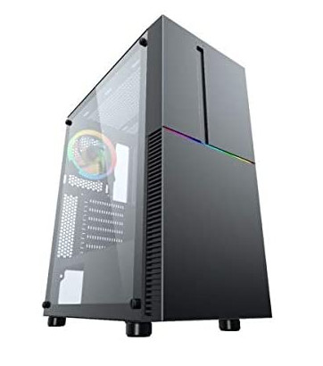 Gabinete Gamer Yaguaret Raider Rgb Cristal Templado  Atx Cgraiderygt