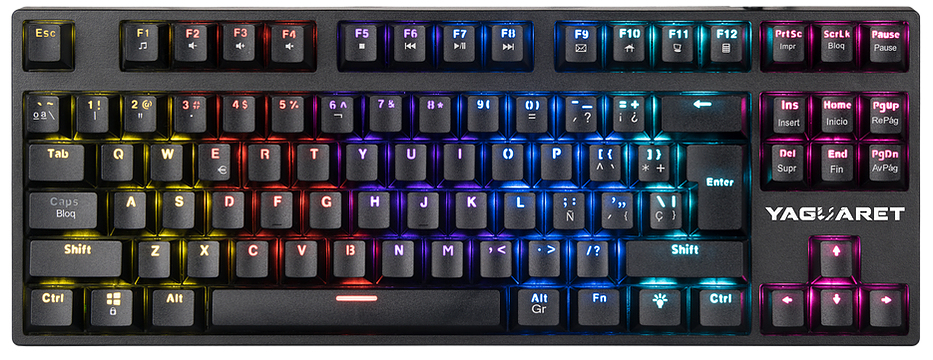 Teclado Gamer Mecanico Yaguaret Punisher Switch Azul Rgb Kgpunisherygt