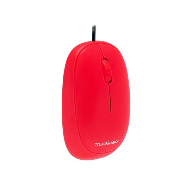 Mouse Alambrico Rojo True Basix Tb-924764 Rojo 4 Botones 1000 Dpi