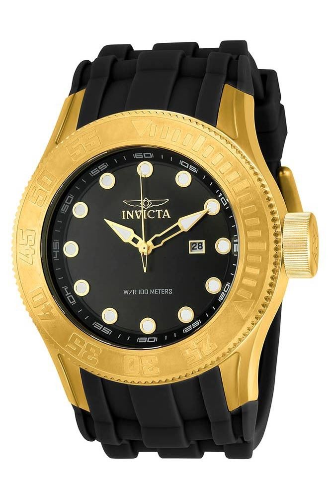 Reloj De Pulso Invicta Pro Diver Men 50Mm Acero Gold Black Dial P