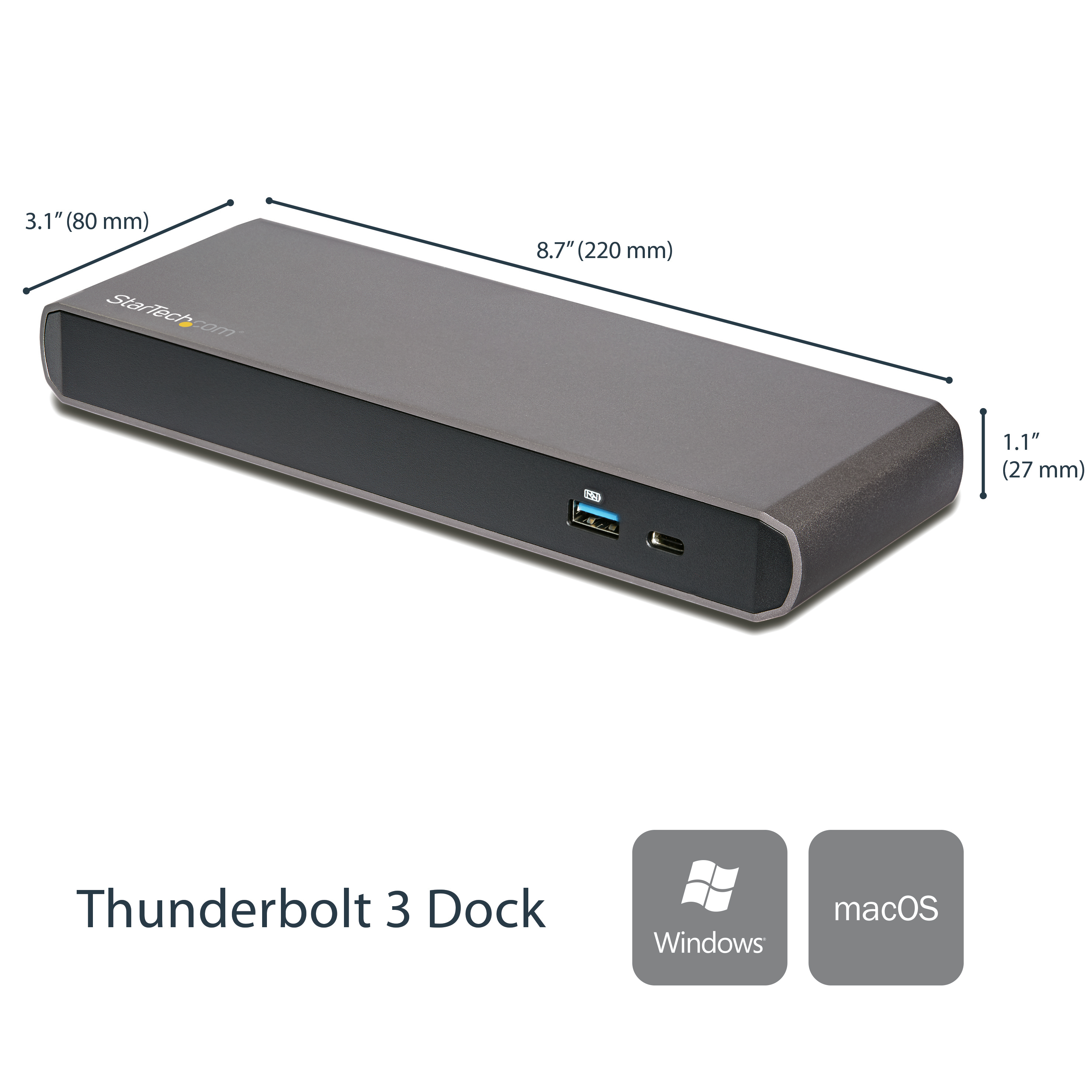 Docking Station Startech Thunderbolt 3 2X Usb 3.0 Tb3Dk2Dppd