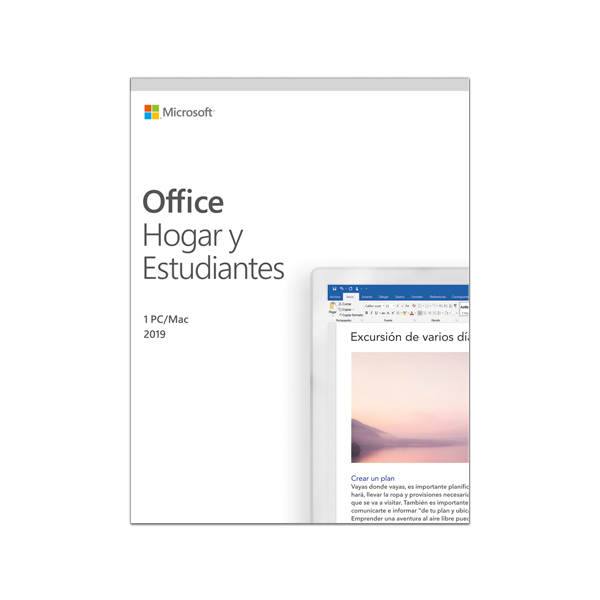 Microsoft Office Hogar Y Estudiantes 2019 Win/Mac Caja 79G-05210