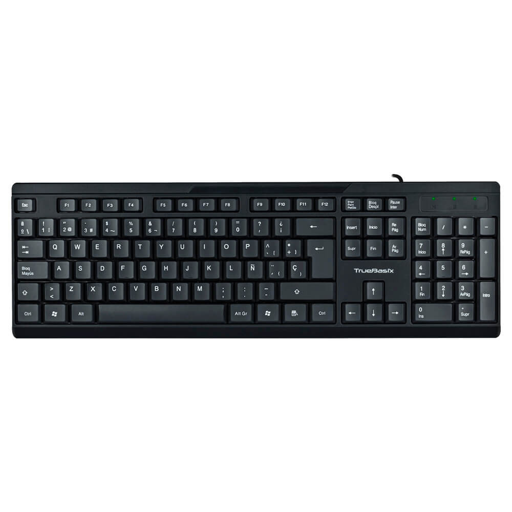 Teclado Usb True Basix Estandar Tb-924825 Negro