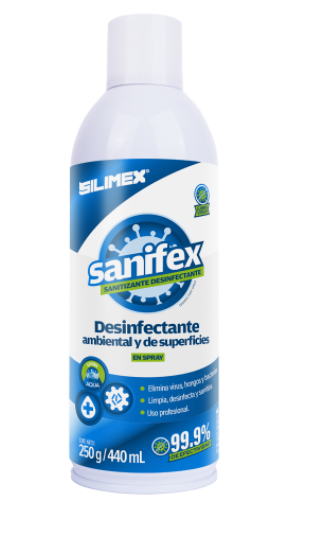 Desinfectante Silimex P570 Spray 440Ml Sanitizante Limpieza De Equipos