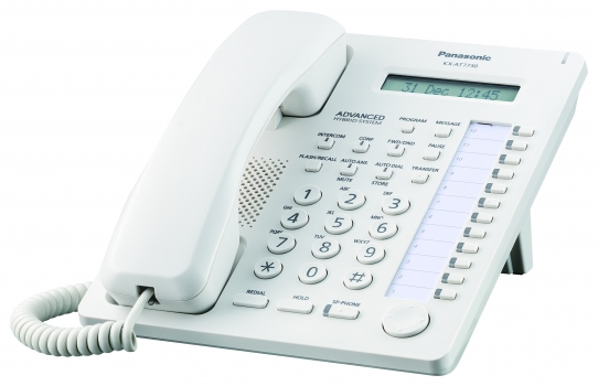 Telefono Analogo Panasonic Lcd 1 Linea 12 Teclas Kx-At7730X Blanco