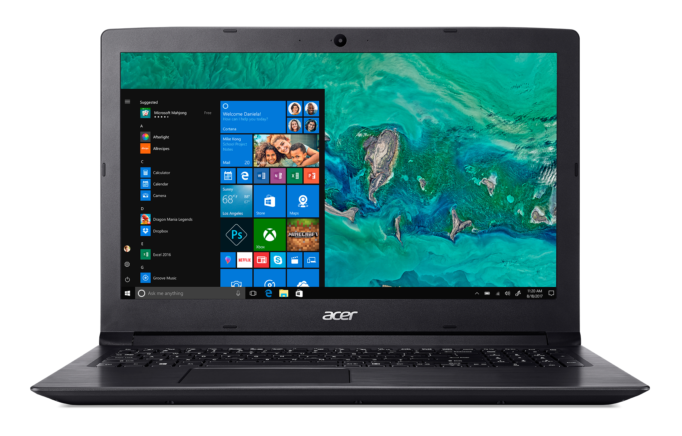 Laptop Acer A315-53-573T Core I5 7200U 4Gb+16Gb Opt 1Tb 15.6" Win 10