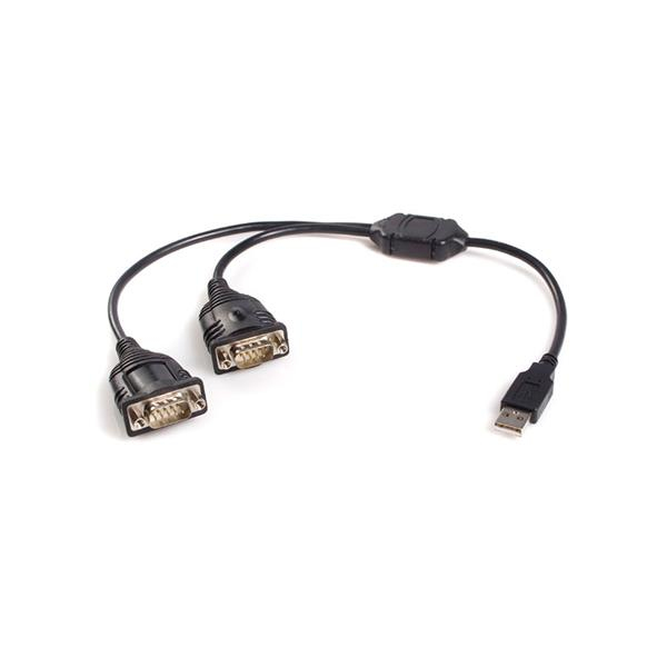 Cable Adaptador 0.3M 2 Ptos Serial Rs232 Db9 Usb Startech Icusb232C2