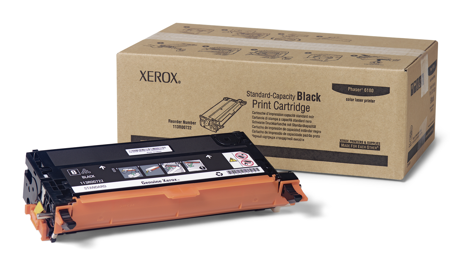 Toner Cartucho Xerox 113R00722 3000 Paginas Color Negro