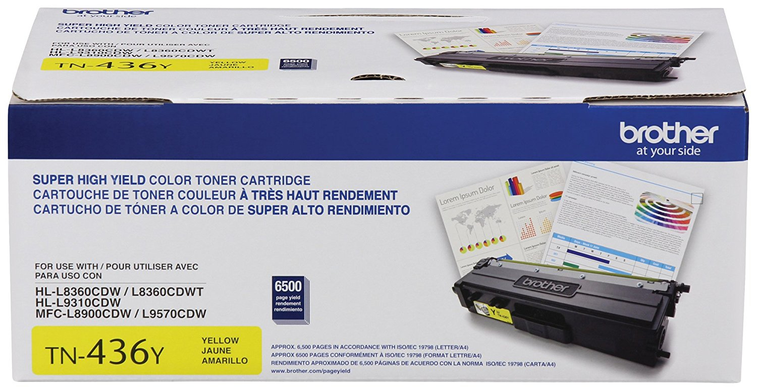 Toner Brother Tn436Y Amarillo 6500 Pags P/Mfcl8900
