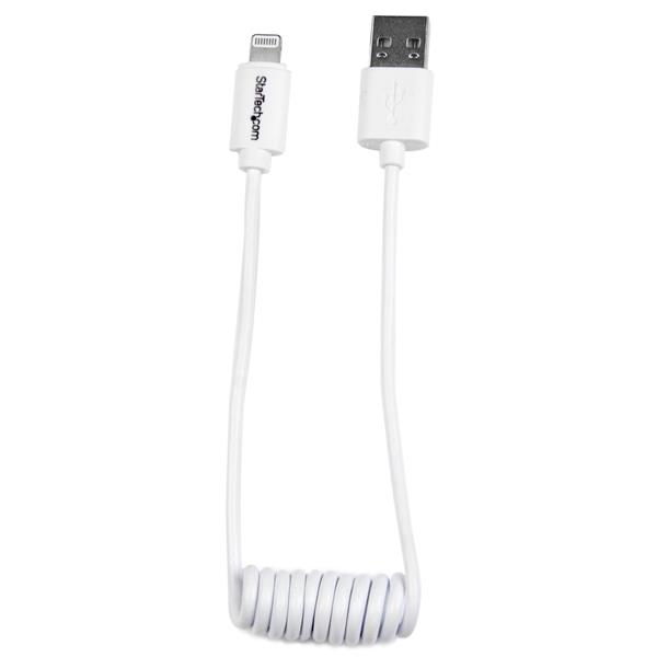 Startech Cable 30Cm Usb-Lightning Espiral Iphone Ipod Ipad Usbclt30Cmw