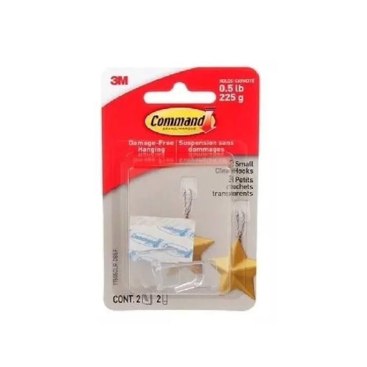 Gancho 3M Básico Command 2 Transparentes 17505Clr-Es