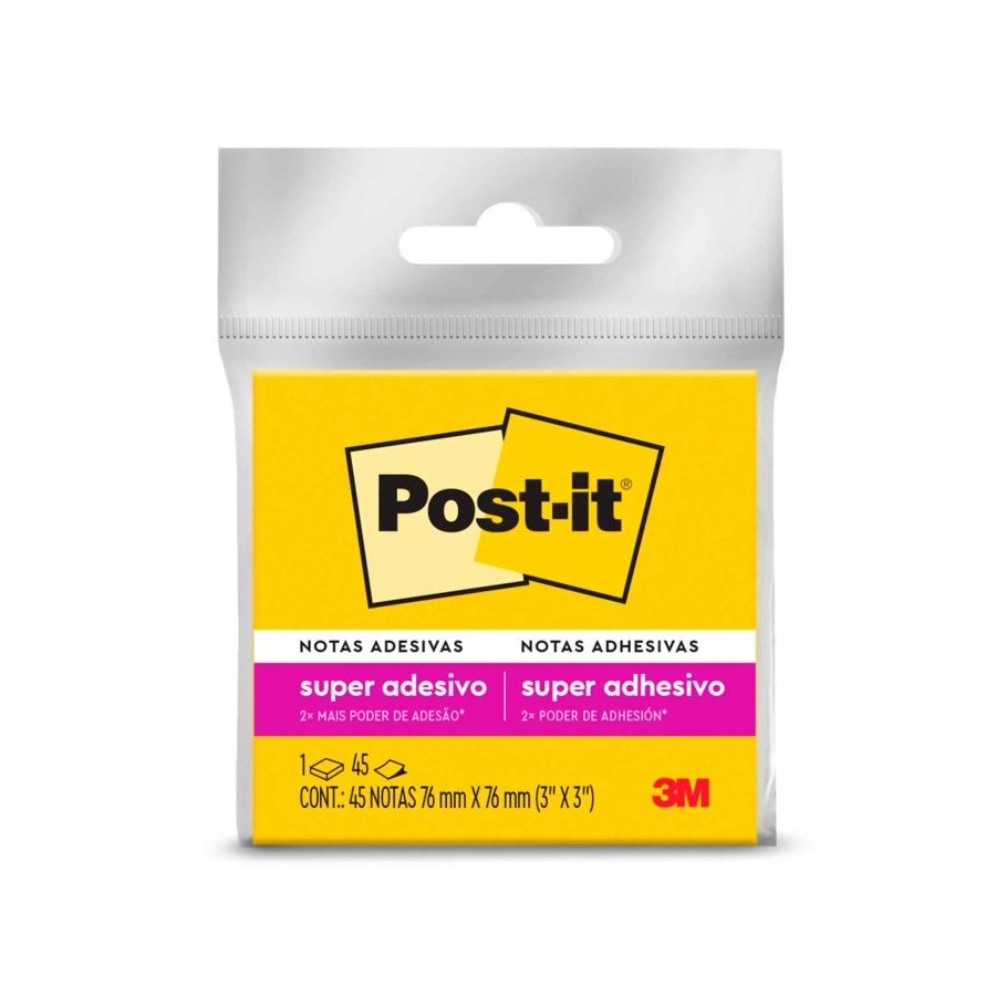 Notas Adhesivas 3M Post-It Super Sticky Opp 3" X 3" 45 Hojas Opp - 45H