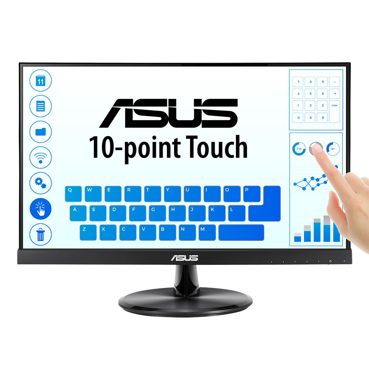 Monitor Touch Asus Vt229H 10 Puntos Fhd 21.5" (1920X1080) Ips Hdmi