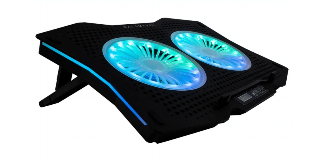 Base Enfriadora Gamer Balamrush 11-17" Rgb 2 Usb Eolox Negro Br-931304