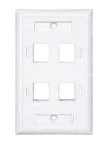 Placa De Pared Condunet 4 Puertos Blanco Tipo Keystone 8699614Afp
