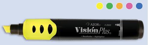 Resaltador Vision Plus Azor 2600Ve Verde Paq C/12