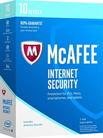 Antivirus Mcafee Internet Security 10 Dispositivos 1 Año
