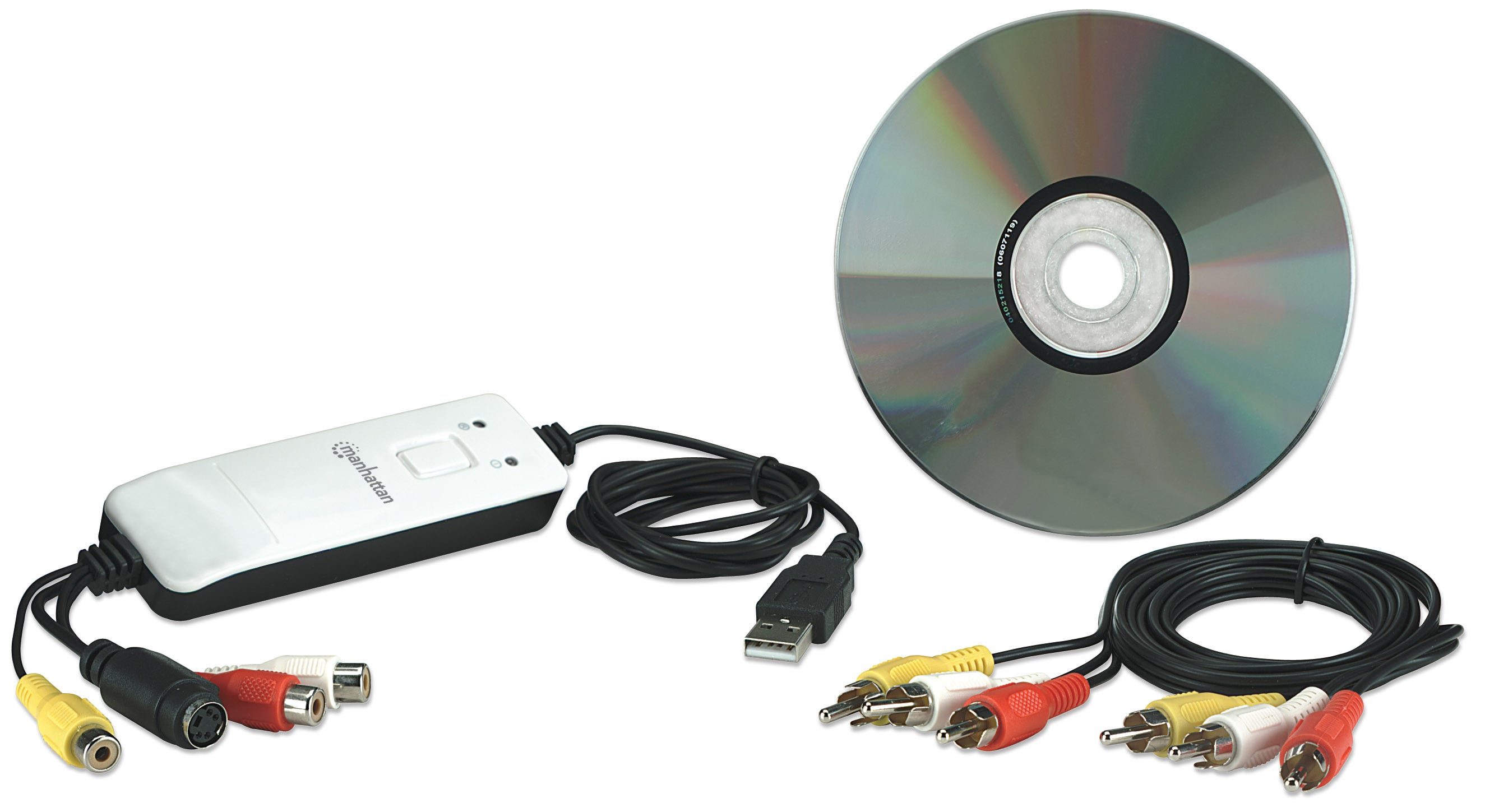 Capturadora De Video/Audio Rca/S-Video A Usb Manhattan 162579