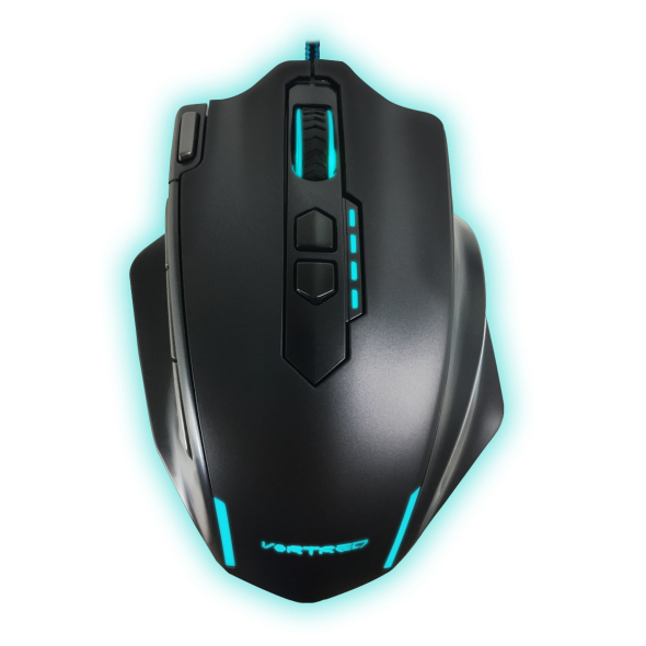 Mouse Gamer Vortred Óptico Dominion, Alámbrico, 4000Dpi, Negro