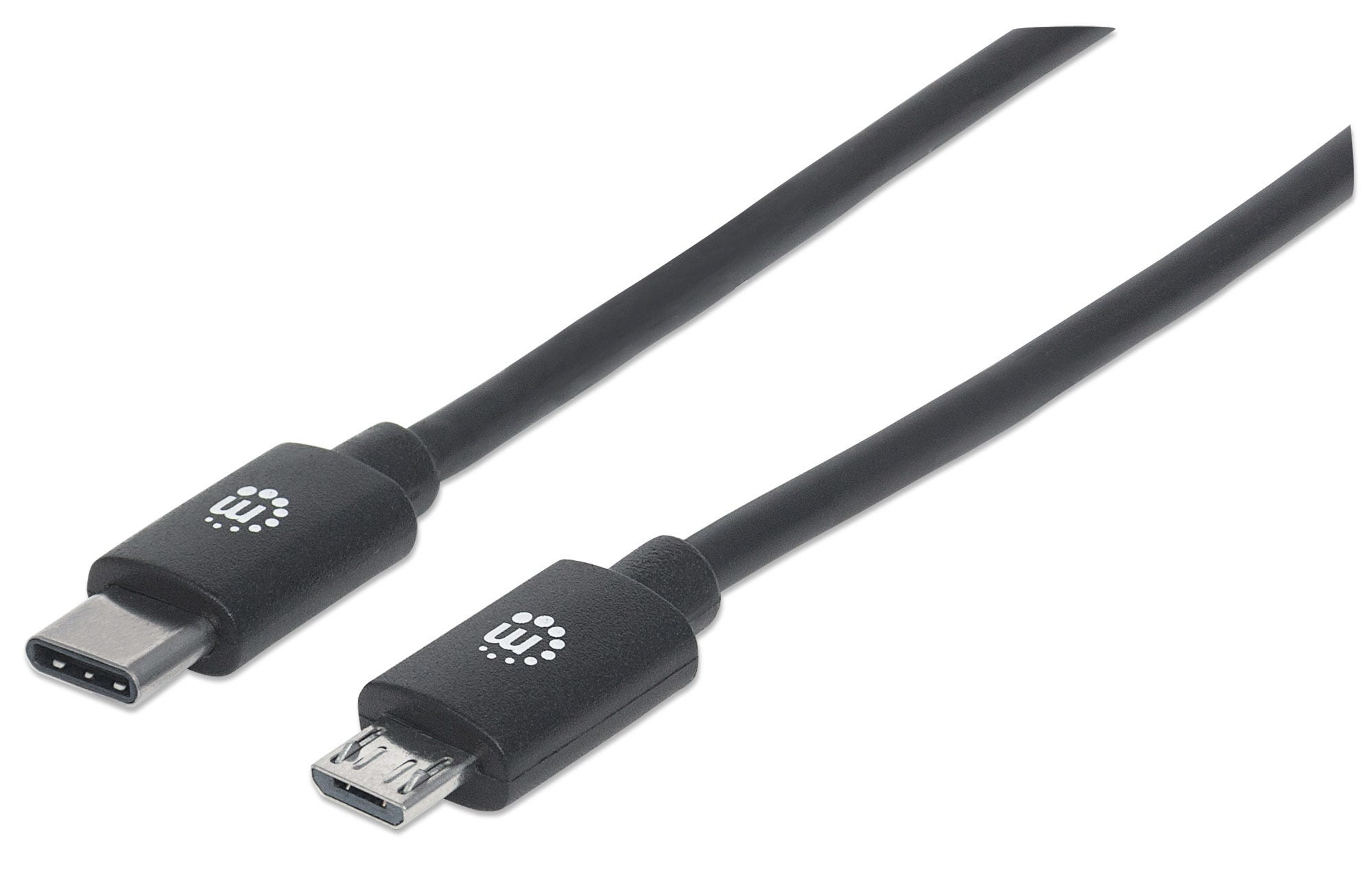 Cable Manhattan Usb C Macho A Micro Usb B Macho 2M Negro 354967