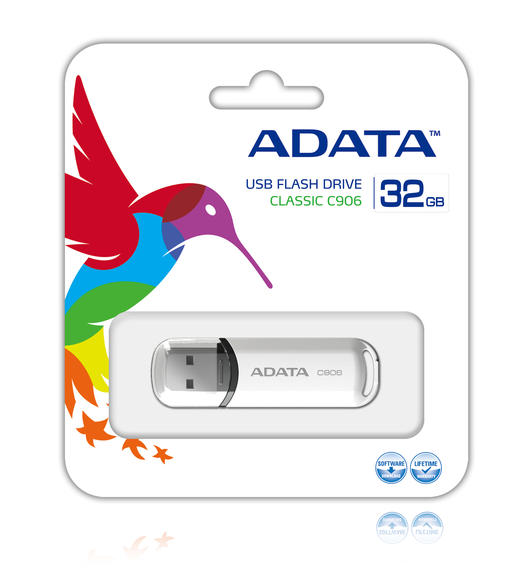 Memoria Flash Adata C906 32Gb Usb 2.0 Blanco (Ac906-32G-Rwh)