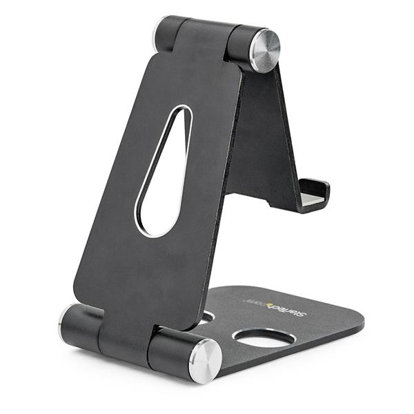 Soporte Startech De Escritorio Para Cel Y Tablet Plegable Negro
