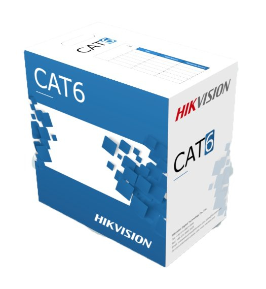 Bobina De Cable Utp Cat6 Hikvision 305Mts 100% Cobre Para Interior Blanco Ds-1Ln6-Ue-W