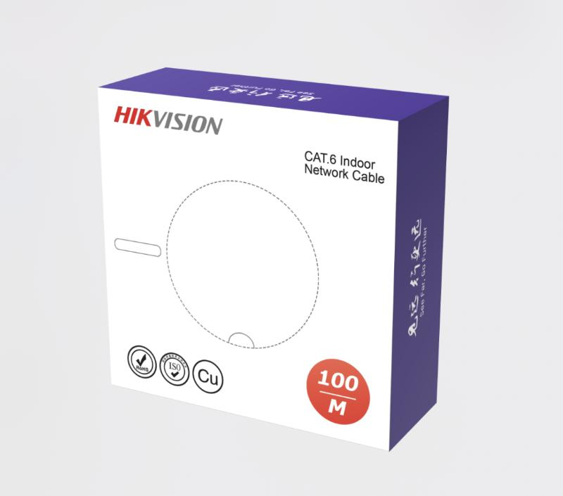 Bobina De Cable Utp Cat6 Hikvision 100Mts 100% Cobre Para Interior Blanco Ds-1Ln6Usc0-100