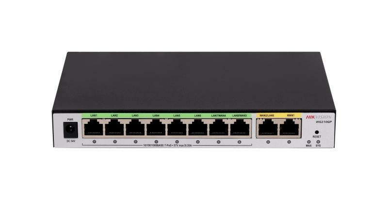 Router Hikvision Con 8 Puertos Gigabit Poe 2X Wan Negro Ds-3Wg210Gp-Si