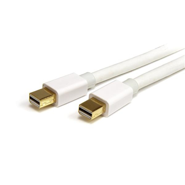 Cable Convert 2M  Mini Displayport Dp Blanco 4K 1.2  Startech Mdpmm2Mw