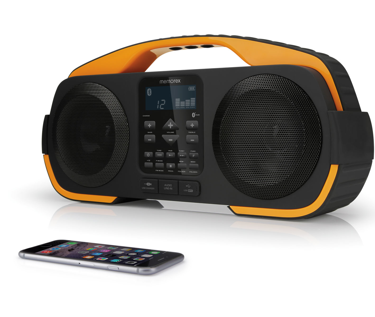 Bocina Memorex Mw5552 Naranja Bluetooth