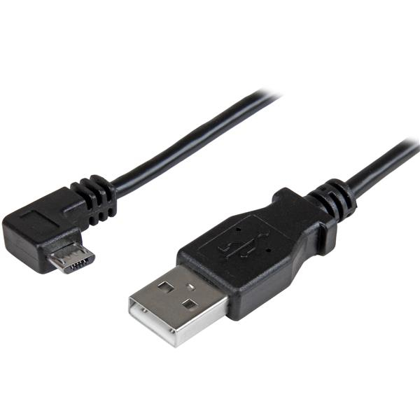Cable Startech Micro Usb Con Angulo Derecho 1M Negro Usbaub1Mra
