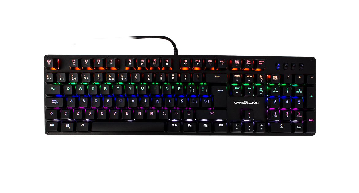 Teclado Mecanico Game Factor Kbg400 Rgb Switch Red Usb Negro