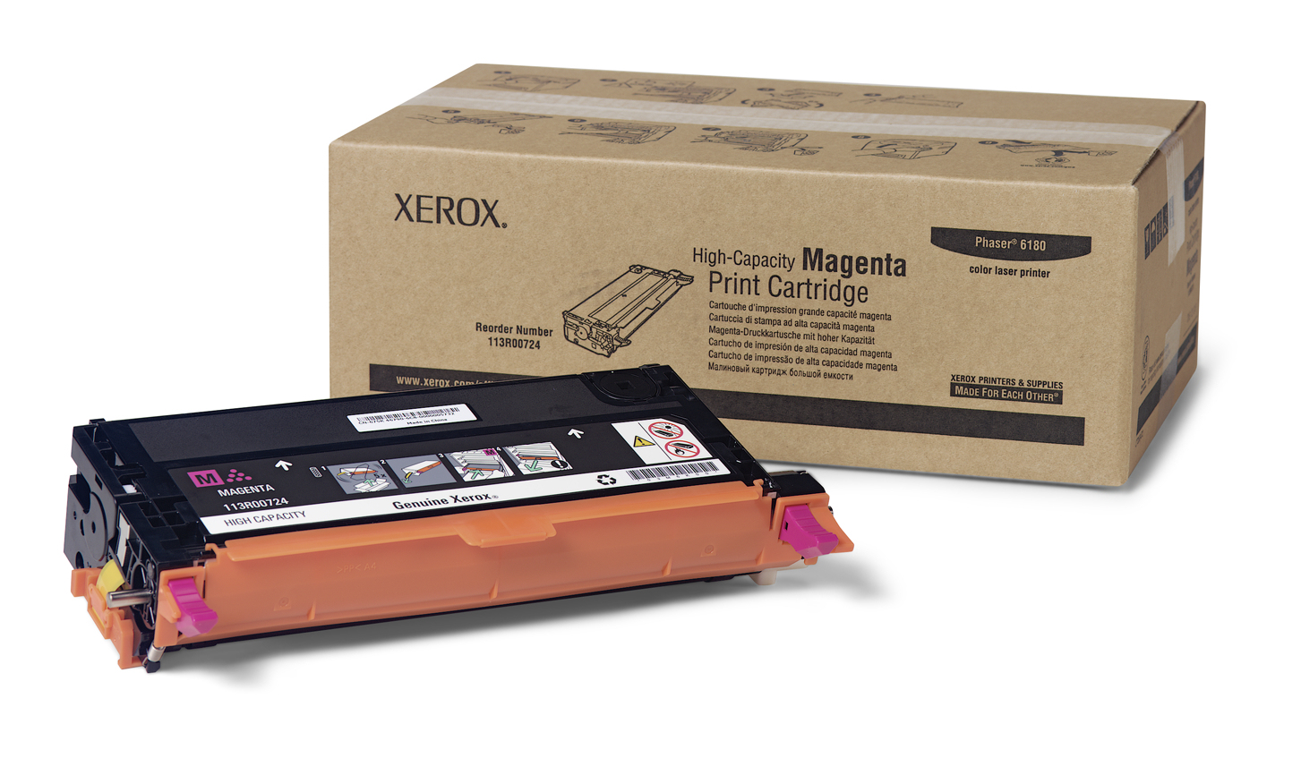 Toner Cartucho Xerox 113R00724 Color Magenta 6000 Paginas