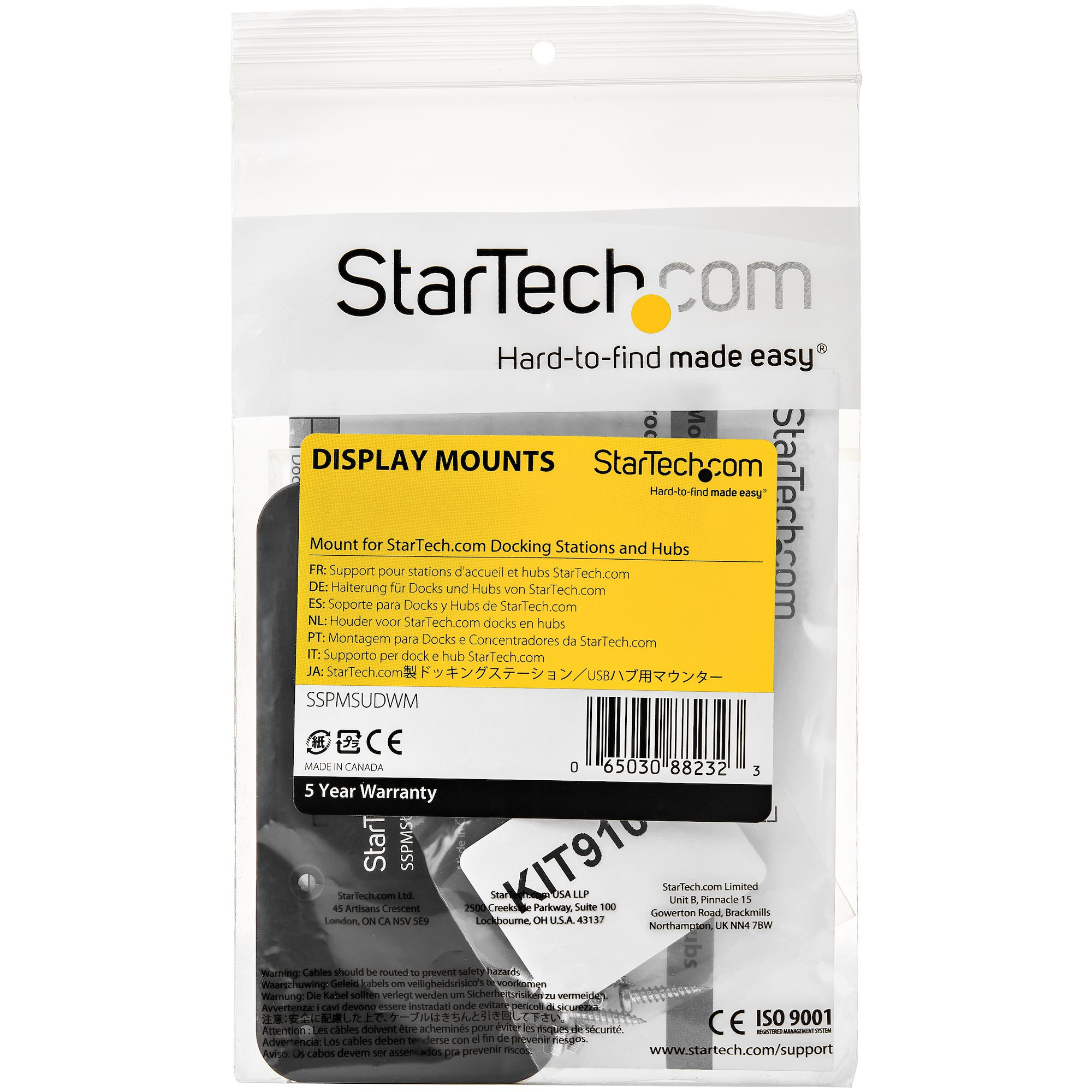 Soporte Startech Para Docking Station Para Pared O Bajo El Escritorio