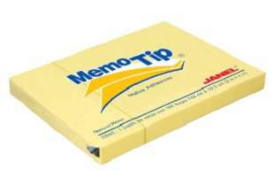 Notas Adhesivas Janel Memo Tip 3X4" Amarillo C/6 Blocks 100 Hojas C/U