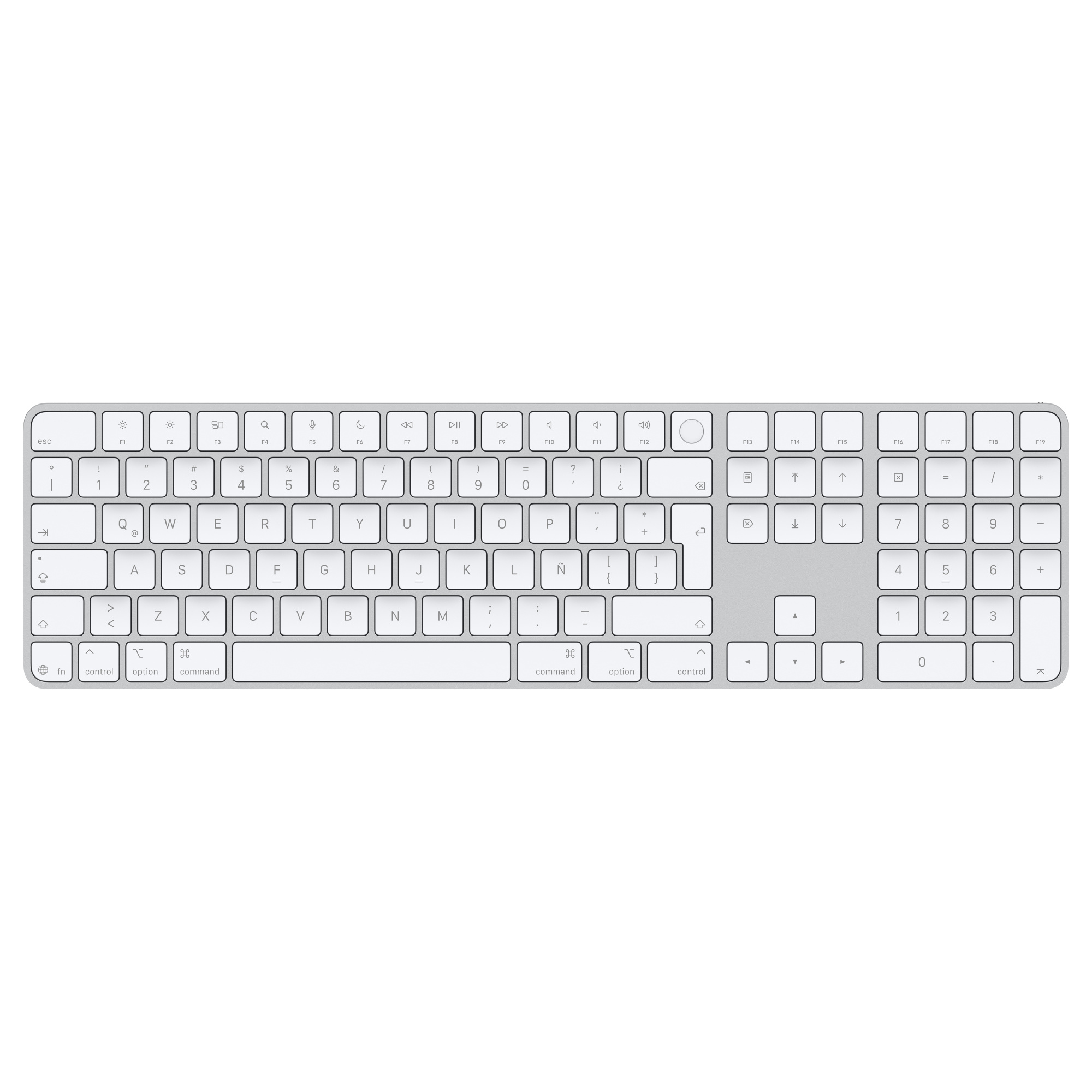 Teclado Apple Magickeyboard Touch Id Y Teclado Númerico Español Latinoamericano Blanco Mxk73Le/A