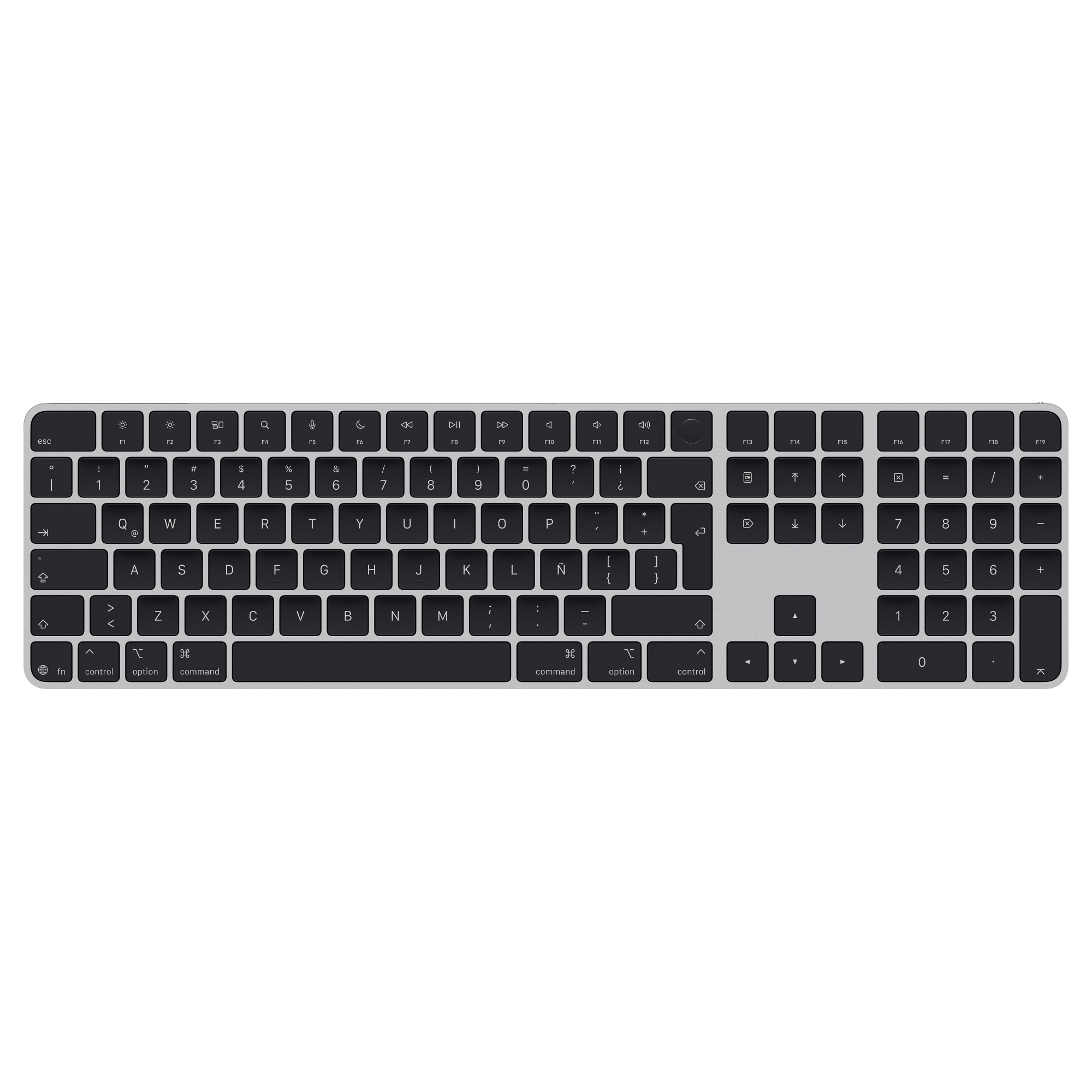 Teclado Apple Magickeyboard Touch Id Y Teclado Númerico Español Latinoamericano Negro Mxk83Le/A