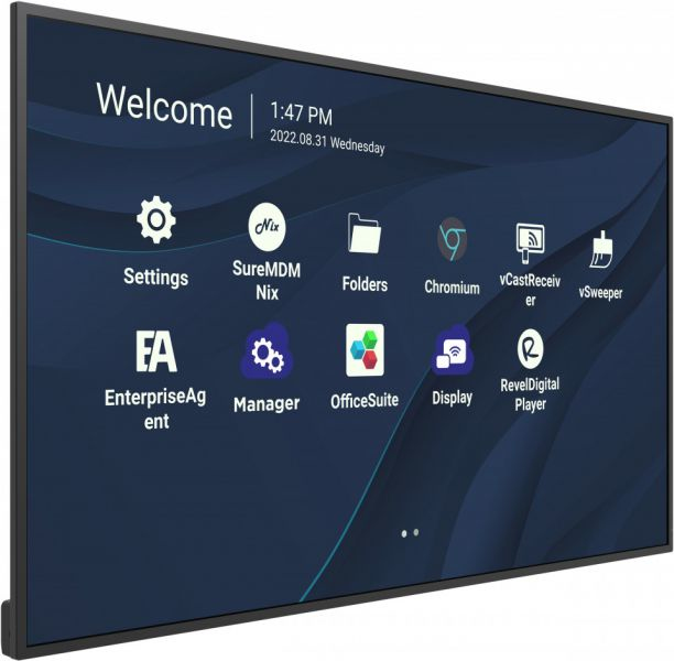 Pantalla Comercial Viewsonic 43" 4K Uhd 6.5Ms Arm Cortex-A55 Android 11 Hdmi Wifi Cde4330
