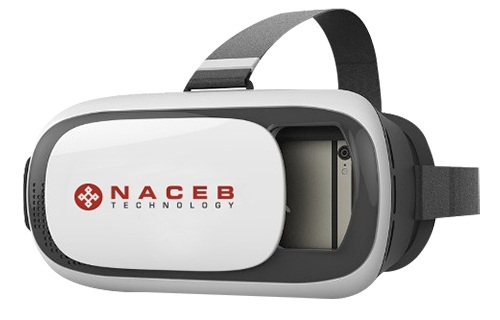 Lentes De Realidad Virtual Naceb Technology Smartph 6" Neg-Blan Na-625