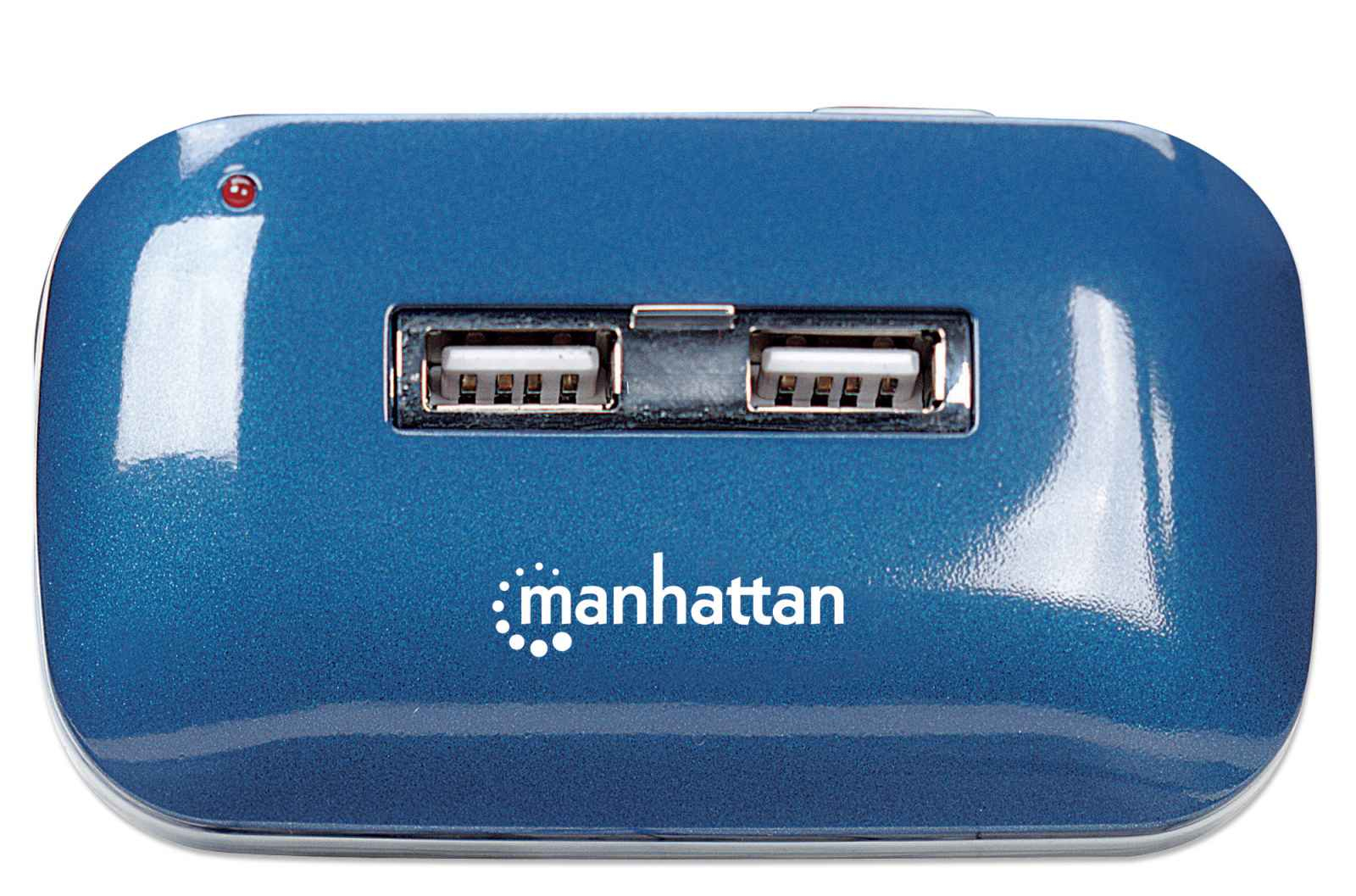Hub Manhattan Usb V2.0 7 Ptos Azul Con Fuente 161039