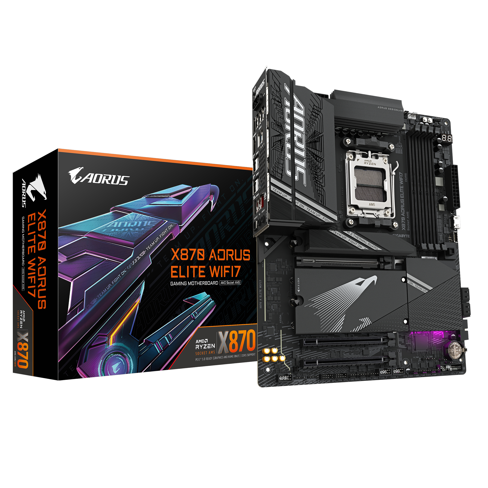 Tarjeta Madre Gigabyte Aorus X870 A Elite Wifi7 Amd Am5 4X 256Gb Hdmi Dp Rj-45 Atx
