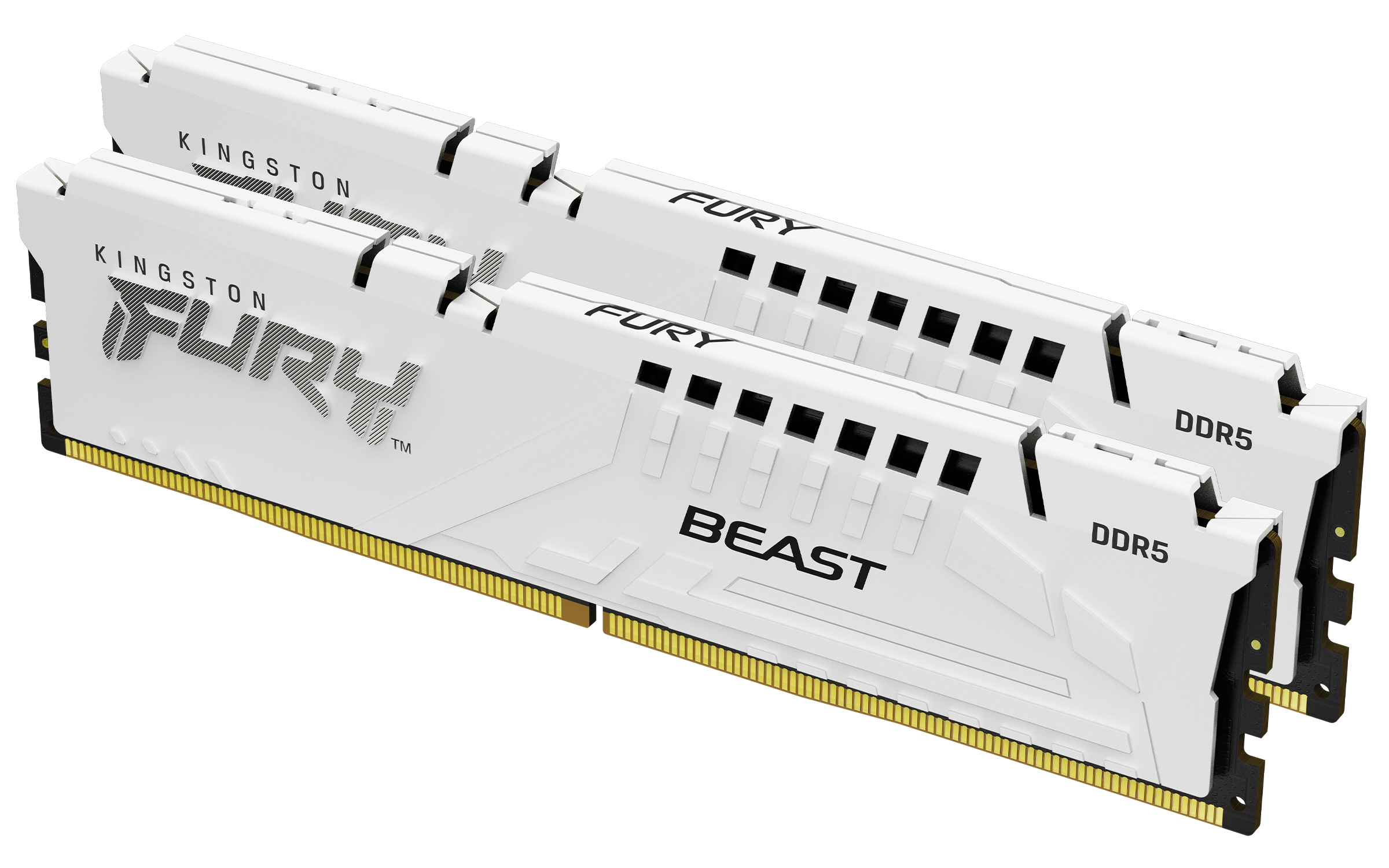 Kit Memoria Ram Kingston Fury Beast Rgb 64Gb Ddr5 6400Mhz Cl32 Expo Dimm Blanco Kf564C32Bwk2-64
