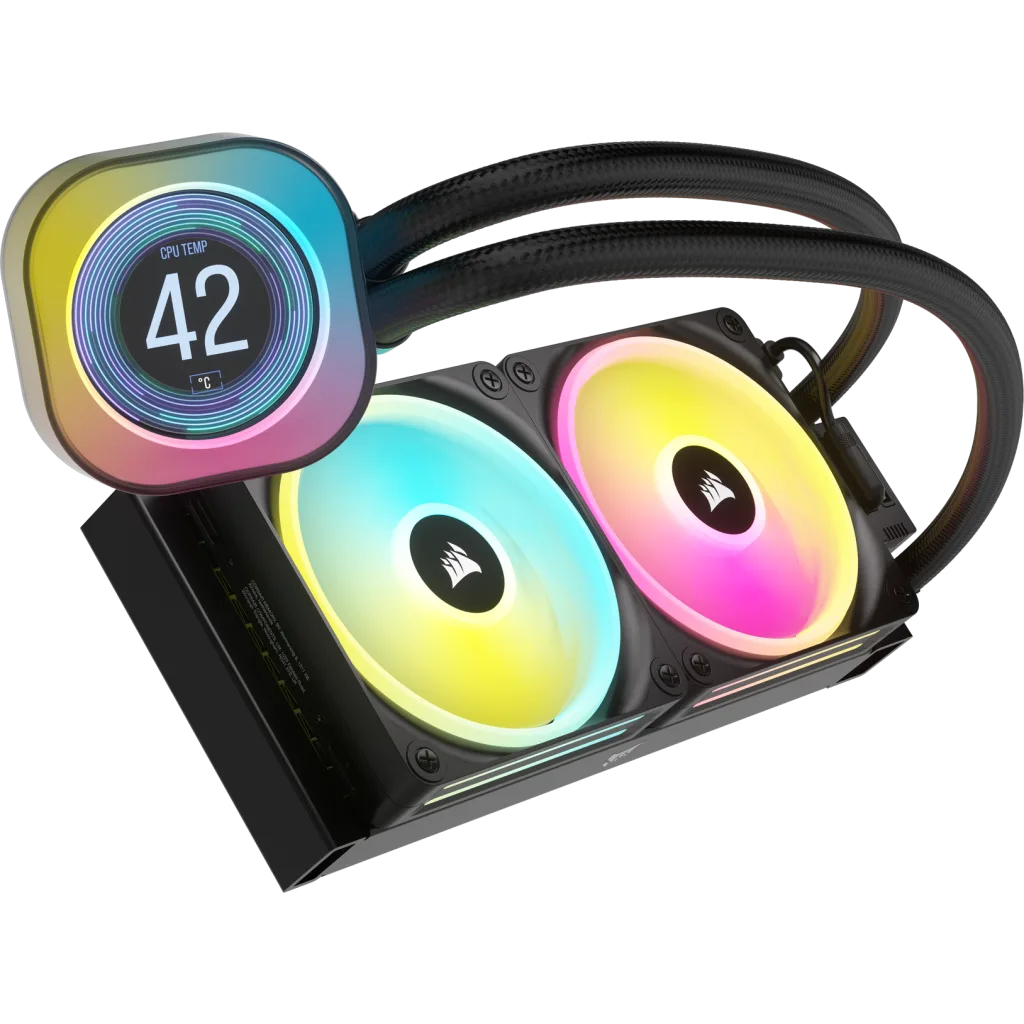 Enfriamiento Líquido Aio Corsair Icue Link H100I Lcd 240Mm 2400Rpm Rgb Negro Cw-9061007-Ww