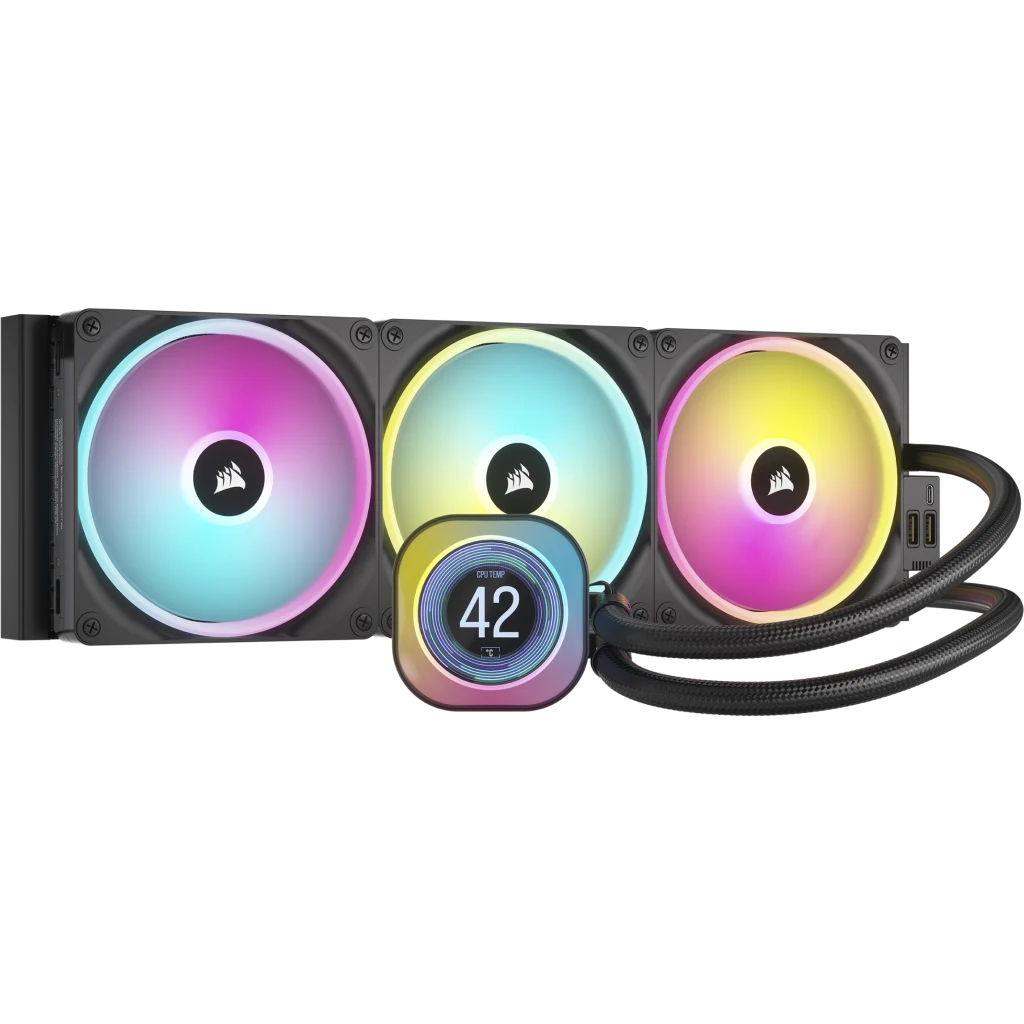 Enfriamiento Líquido Aio Corsair Icue Link H170I Lcd 420Mm 2000Rpm Rgb Negro Cw-9061009-Ww